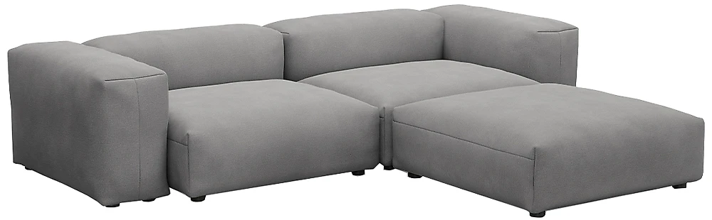  угловой диван с оттоманкой Фиджи-4 Грей