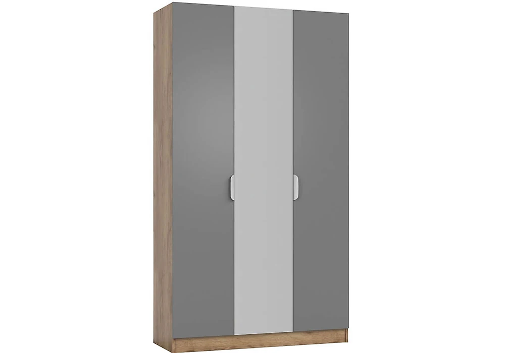 Серый распашной шкаф Босс-120 Дизайн-2