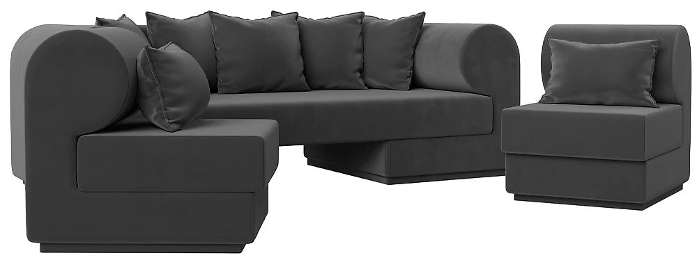 Комплект мебели  Кипр-3 Плюш Грей
