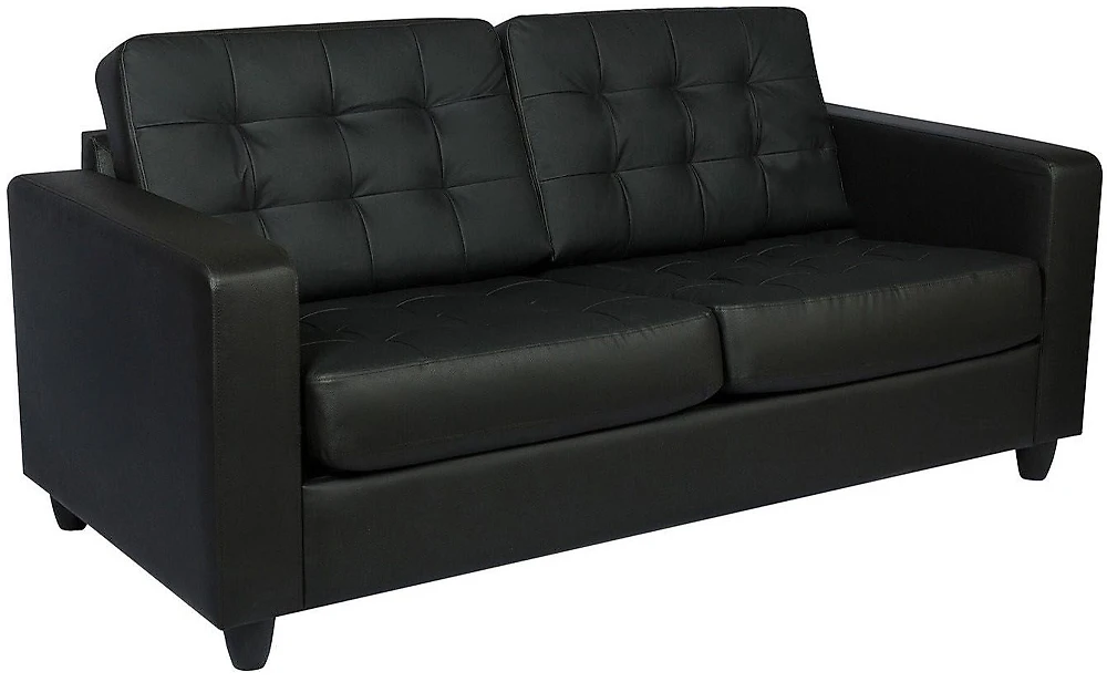 Нераскладной диван кожаный Камелот 2-х местный Дизайн 1