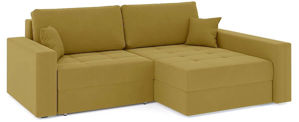 Жёлтый угловой диван  Брест-2 Плюш Еллоу