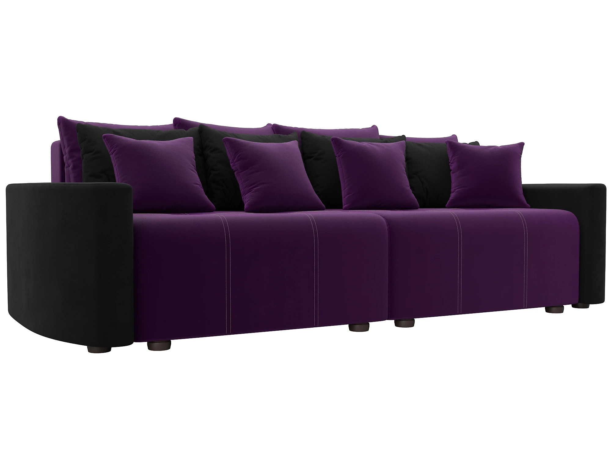 диван-кровать в стиле прованс Бристоль Вельвет Фиолетовый-Черный