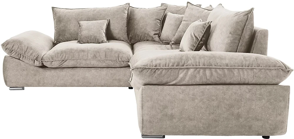Угловой диван из велюра Гелиус Дизайн 2
