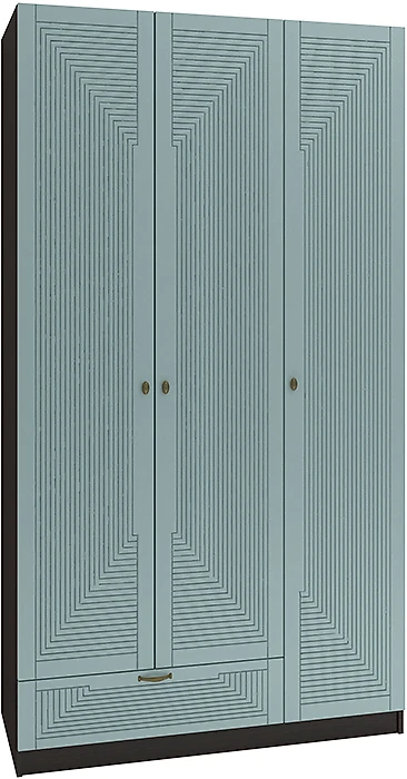 Синий распашной шкаф Фараон Т-5 Дизайн-3