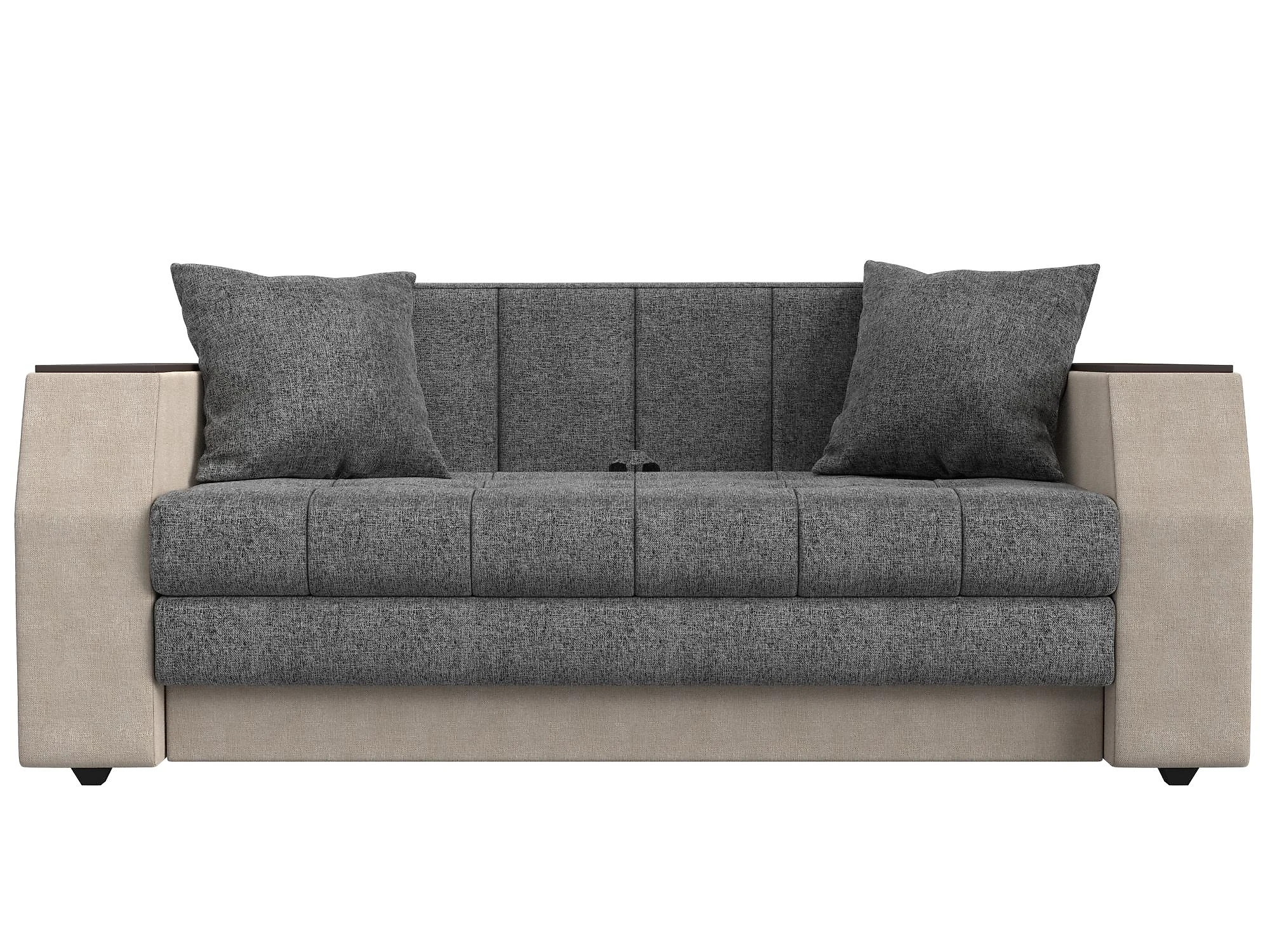 Прямой диван серого цвета Атлант мини Кантри Дизайн 9