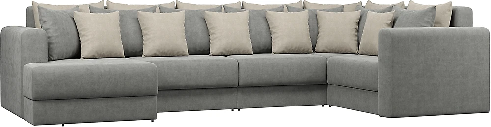 Серый угловой диван Манхеттен-П Дизайн 5